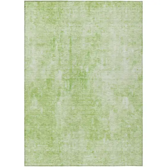 Green Abstract Washable Indoor Outdoor Area Rug Photo 2