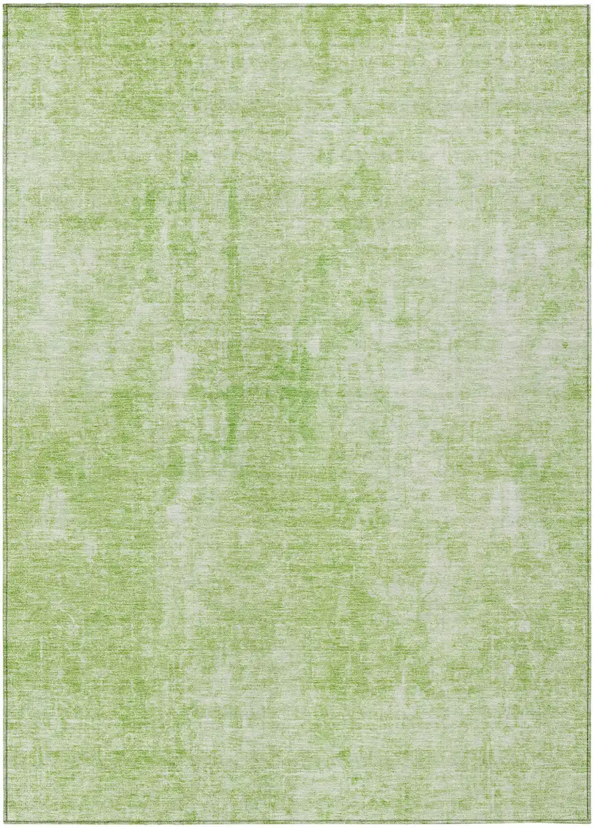 Green Abstract Washable Indoor Outdoor Area Rug Photo 2