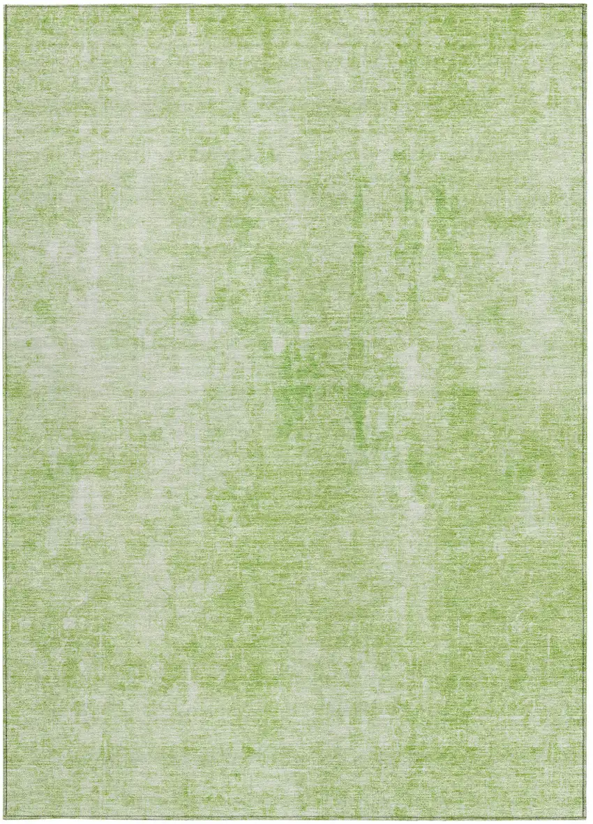 Green Abstract Washable Indoor Outdoor Area Rug Photo 6