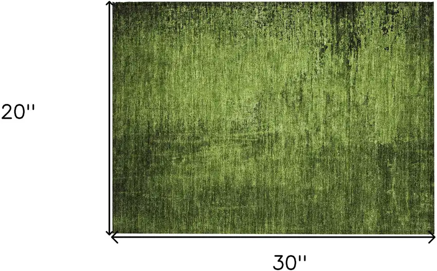 Green Abstract Washable Non Skid Indoor Outdoor Area Rug Photo 9