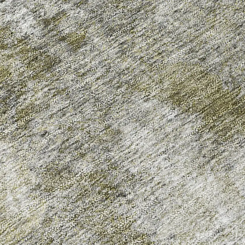 Green Abstract Washable Non Skid Indoor Outdoor Area Rug Photo 8