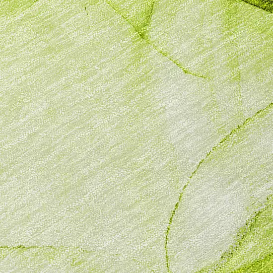 Green Abstract Washable Indoor Outdoor Area Rug Photo 8