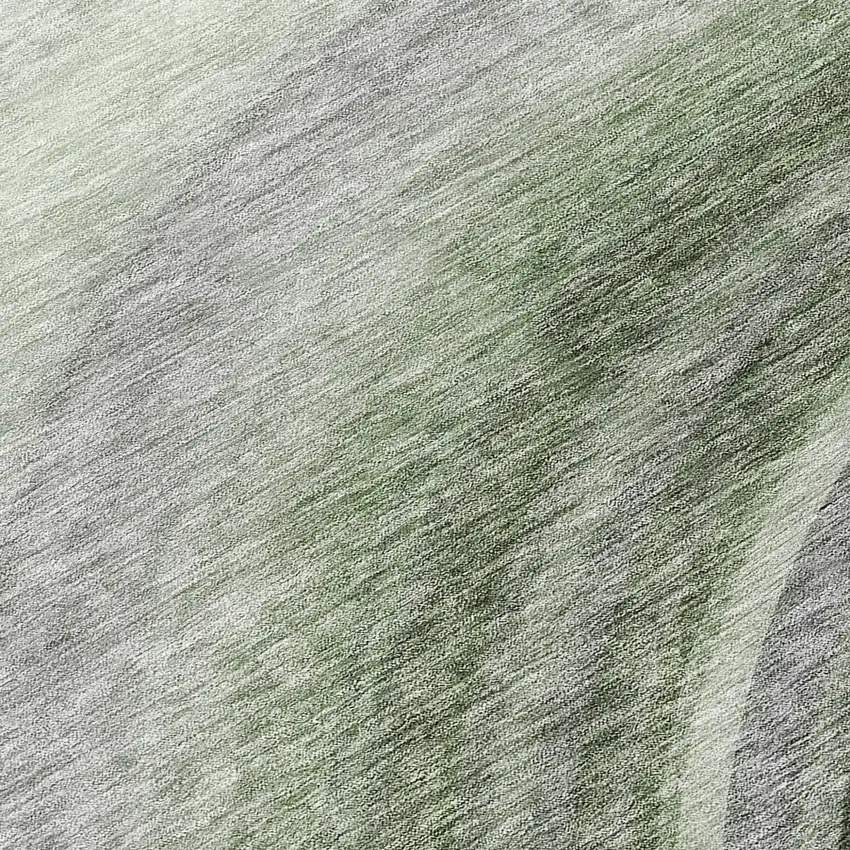 Green And Artichoke Green Abstract Washable Indoor Outdoor Area Rug Photo 7