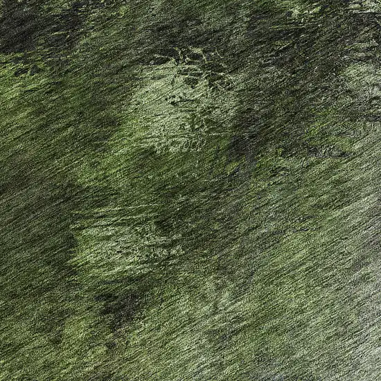 Green And Ivory Abstract Washable Indoor Outdoor Area Rug Photo 7