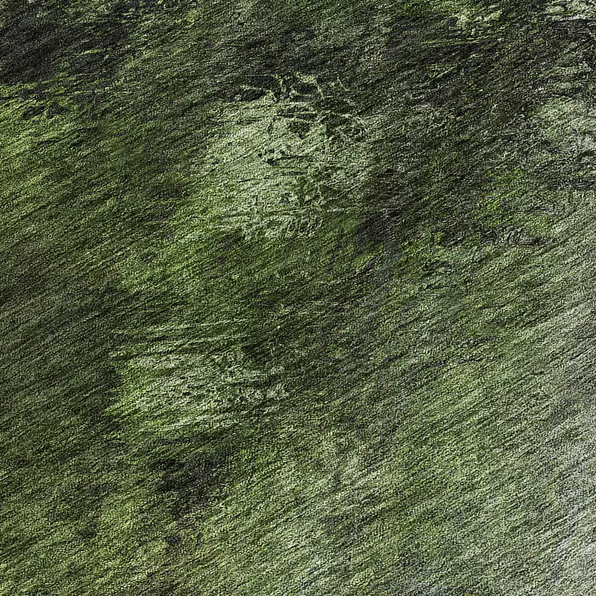 Green And Ivory Abstract Washable Indoor Outdoor Area Rug Photo 7