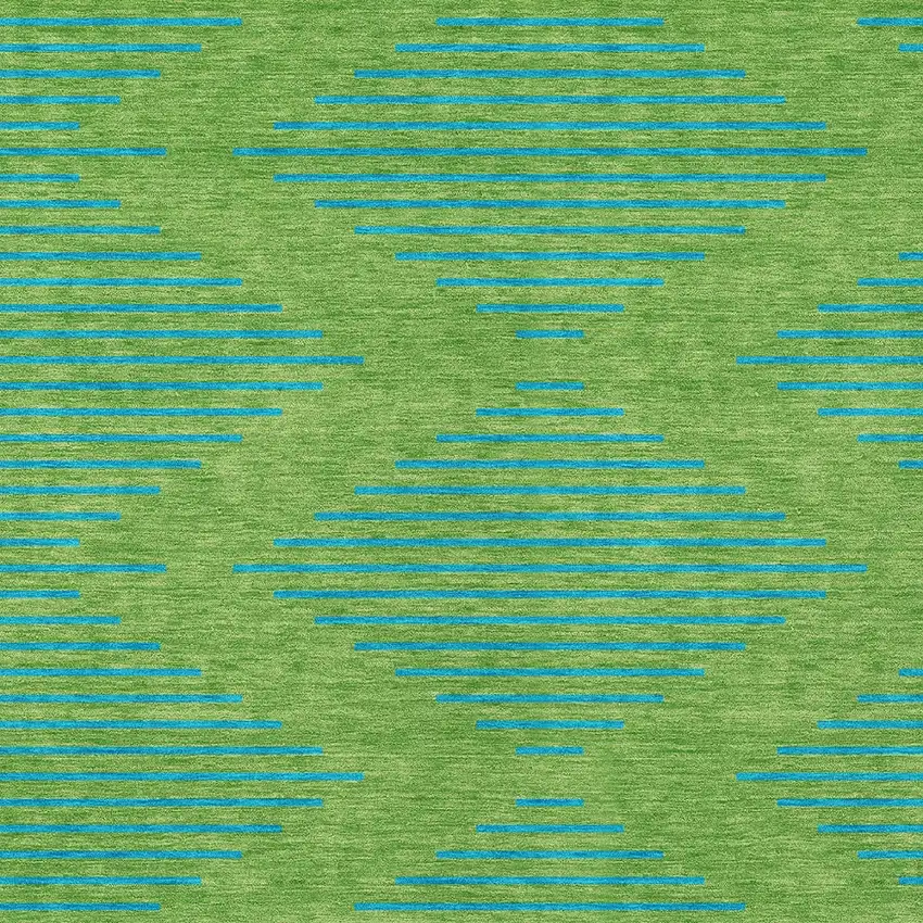Green And Aqua Geometric Washable Indoor Outdoor Area Rug Photo 6