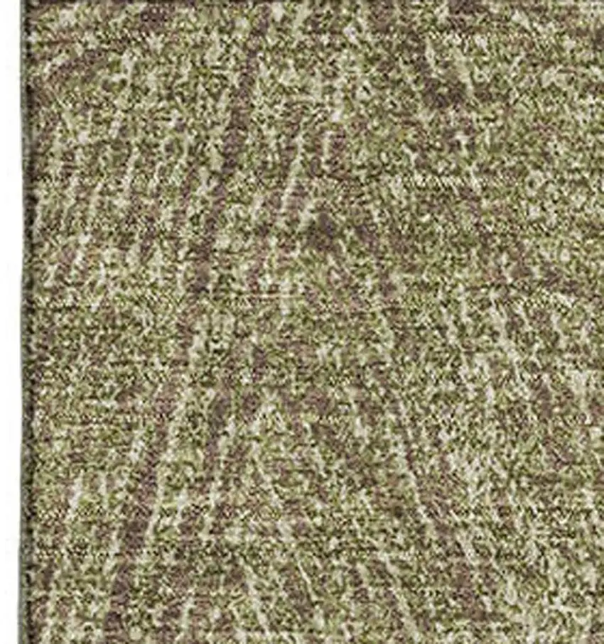 Green And Beige Abstract Washable Area Rug With UV Protection Photo 3