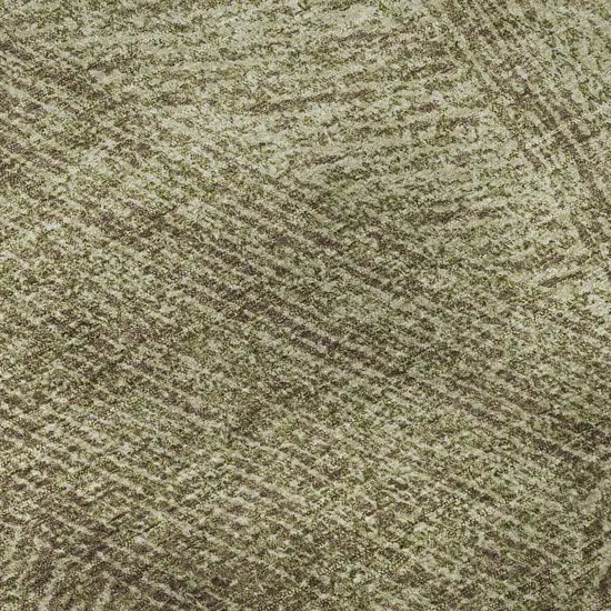 Green And Beige Abstract Washable Area Rug With UV Protection Photo 7