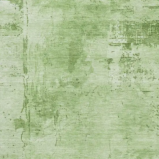 Green And Beige Abstract Washable Area Rug With UV Protection Photo 2