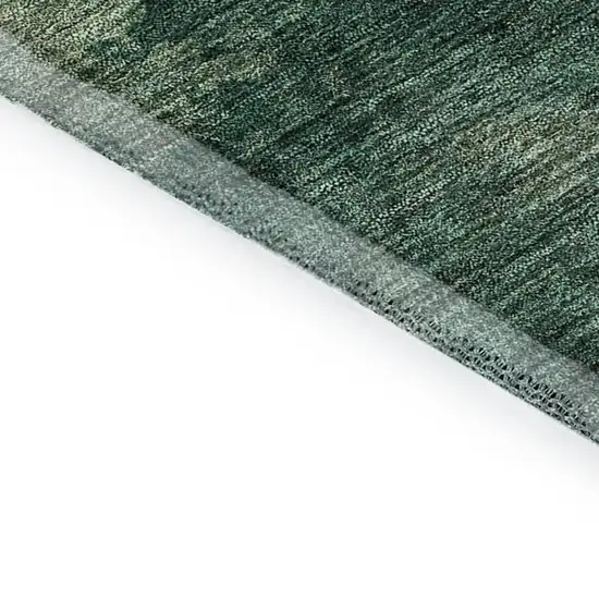 Green And Beige Abstract Washable Area Rug With UV Protection Photo 8