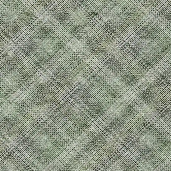 Green And Beige Plaid Washable Indoor Outdoor Area Rug Photo 1