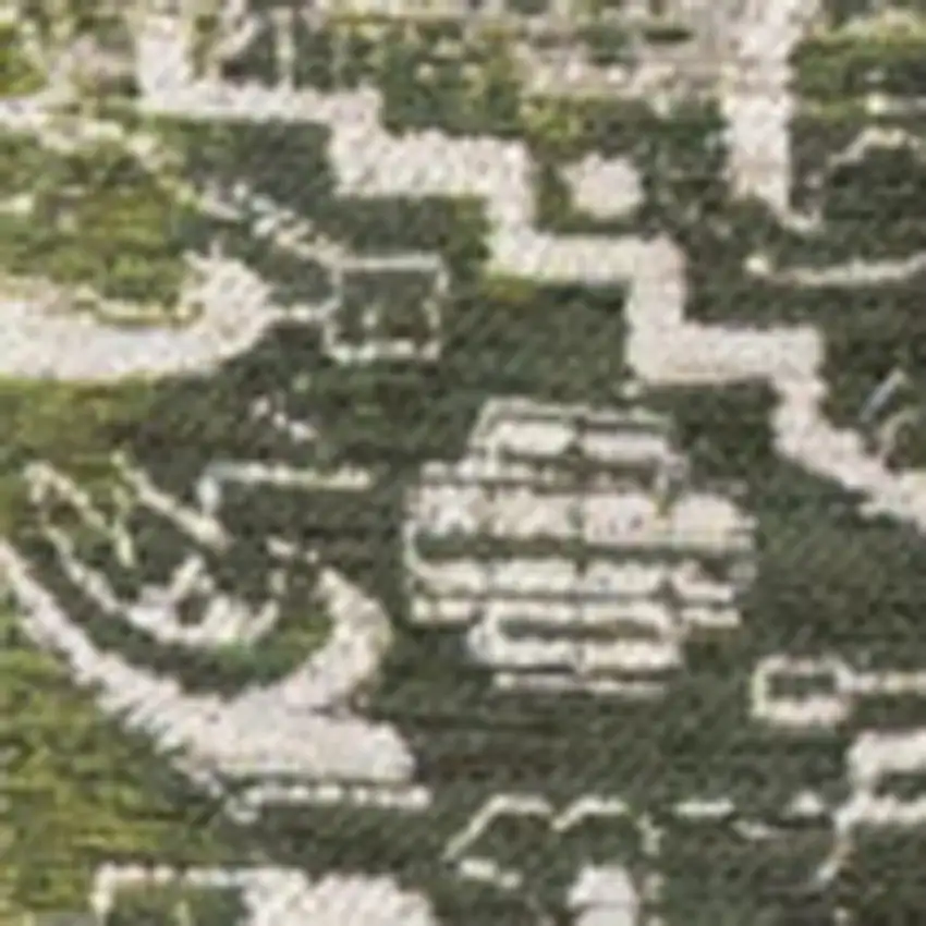 Green And Beige Tribal Washable Area Rug With UV Protection Photo 8