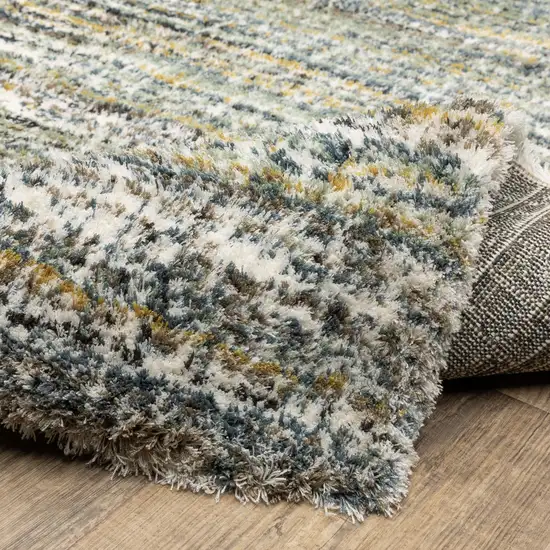 Green And Blue Geometric Distressed Area Rug Photo 9