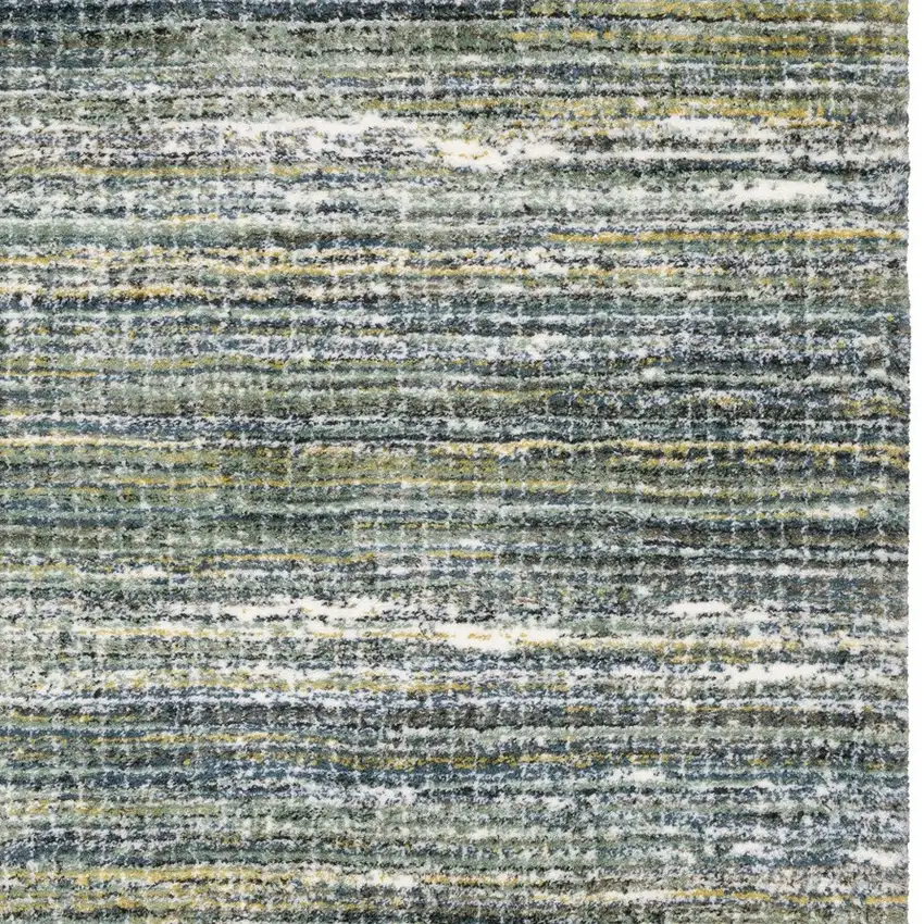 Green And Blue Geometric Distressed Area Rug Photo 9