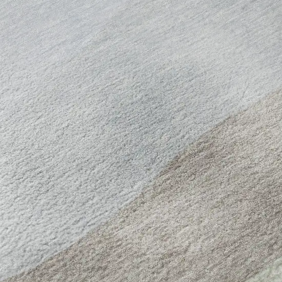 Green And Blue Striped Washable Area Rug With UV Protection Photo 8