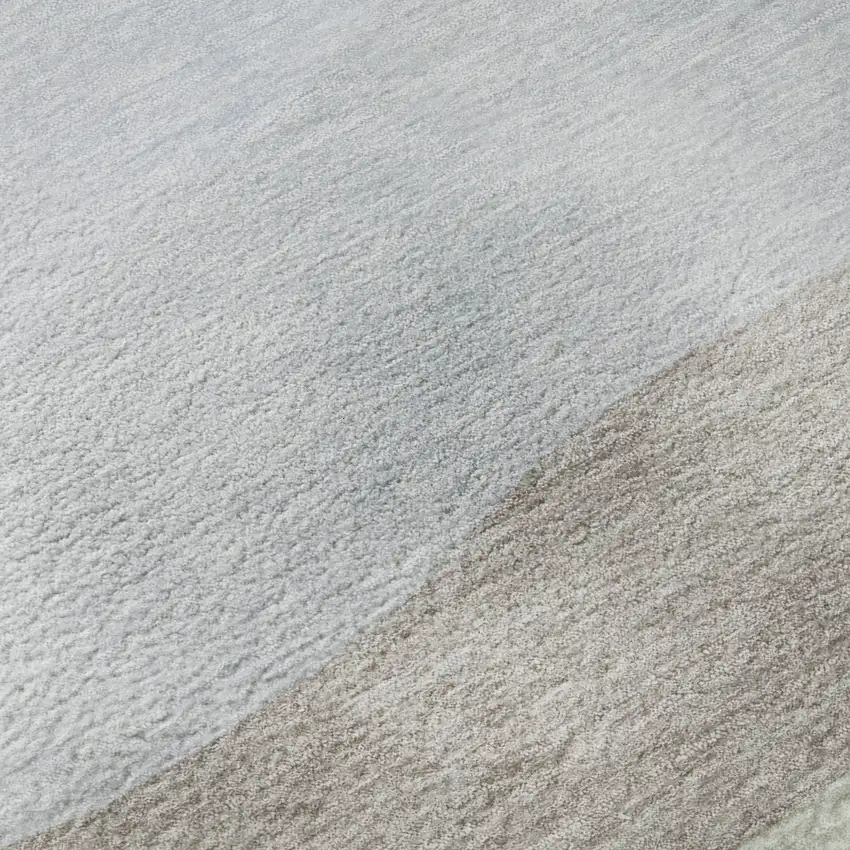 Green And Blue Striped Washable Area Rug With UV Protection Photo 8