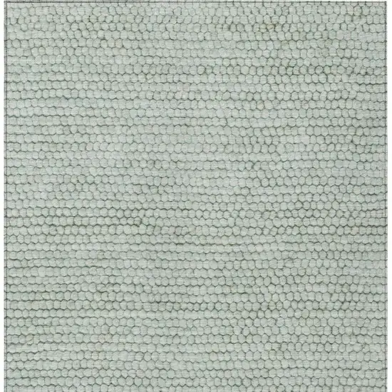 Green And Blue Striped Washable Indoor Outdoor Area Rug Photo 4