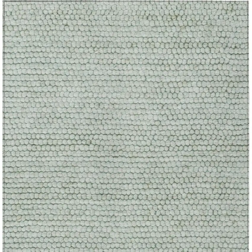 Green And Blue Striped Washable Indoor Outdoor Area Rug Photo 4