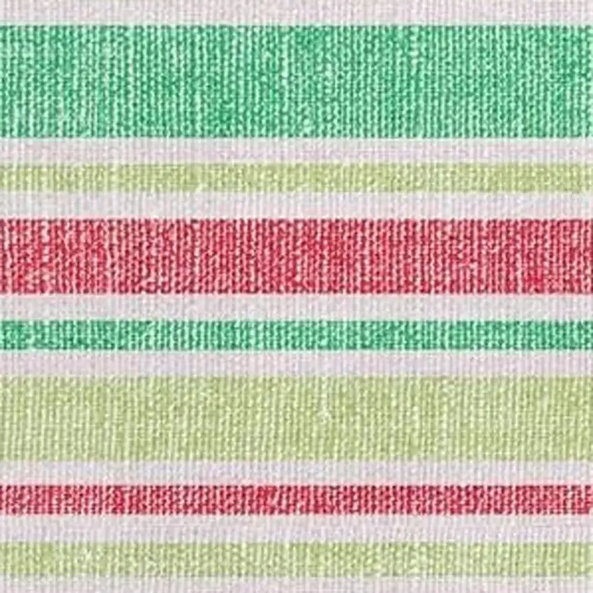 Green And Blush Striped Washable Area Rug With UV Protection Photo 4