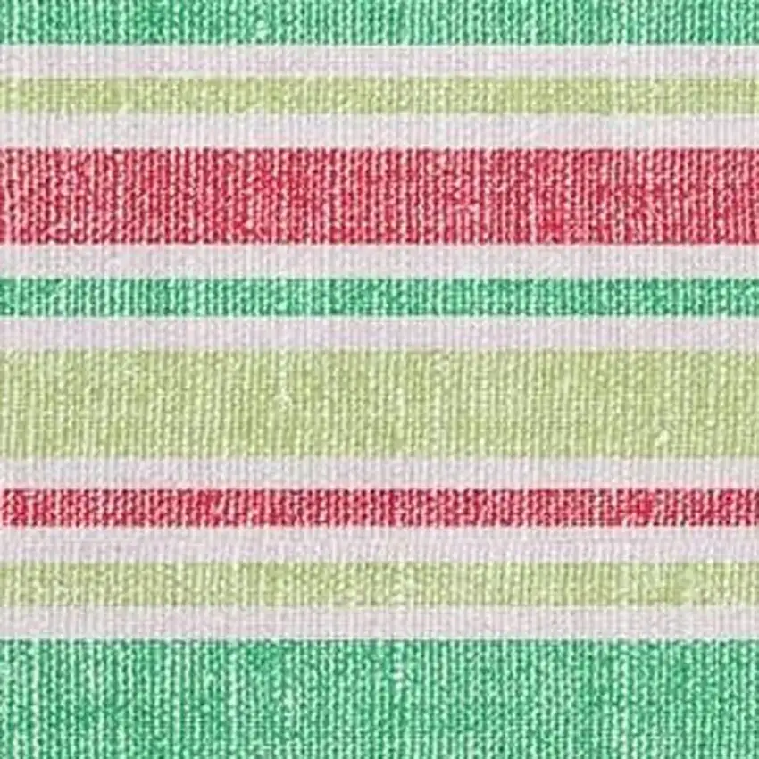 Green And Blush Striped Washable Area Rug With UV Protection Photo 4