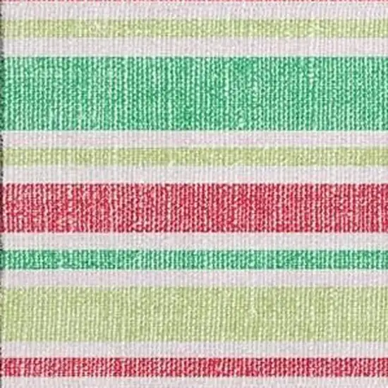 Green And Blush Striped Washable Area Rug With UV Protection Photo 3