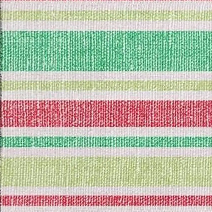 Green And Blush Striped Washable Area Rug With UV Protection Photo 3