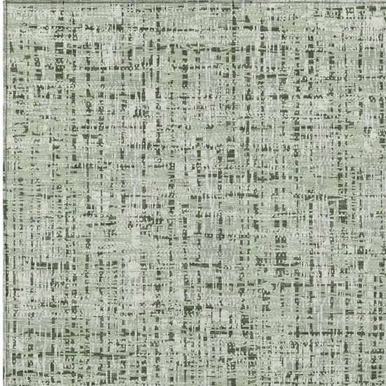 Green And Brown Abstract Washable Indoor Outdoor Area Rug Photo 3