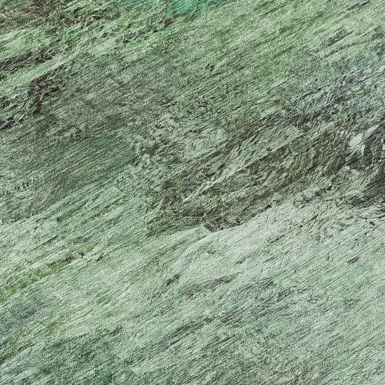 Green And Brown Abstract Washable Indoor Outdoor Area Rug Photo 7
