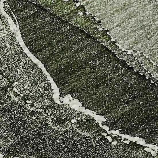 Green And Charcoal Abstract Washable Area Rug With UV Protection Photo 4