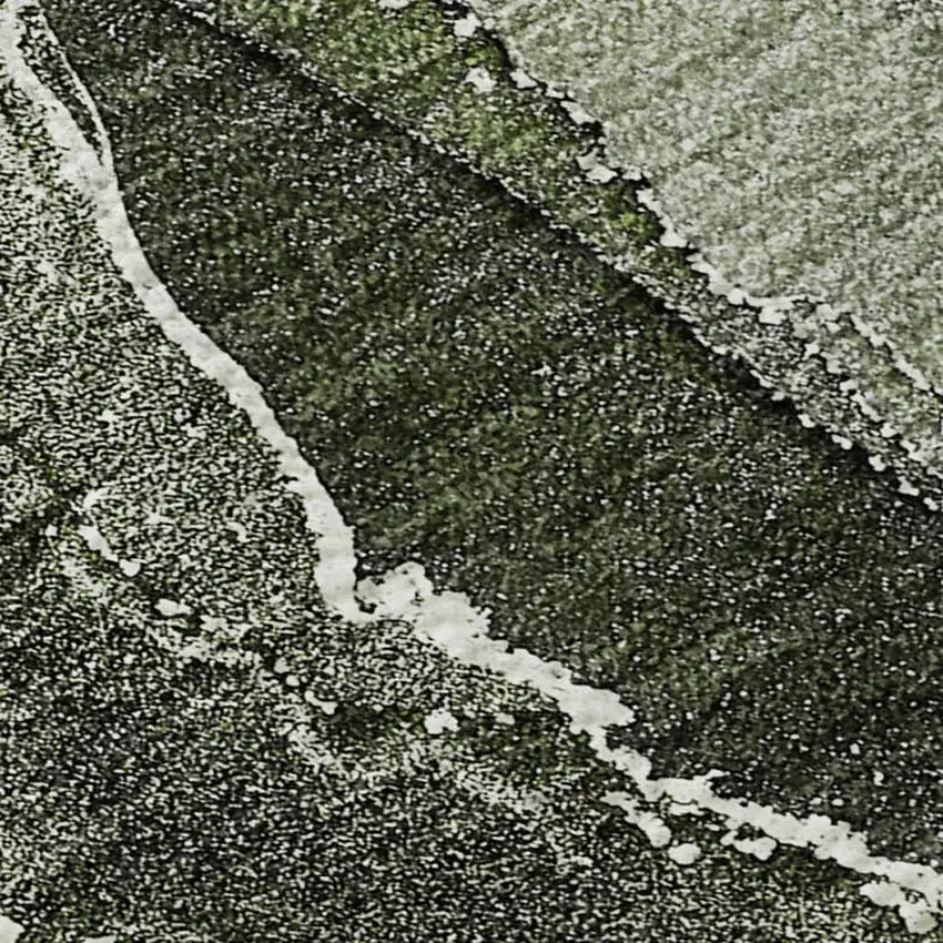 Green And Charcoal Abstract Washable Area Rug With UV Protection Photo 4