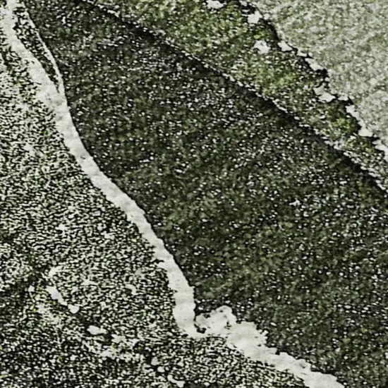 Green And Charcoal Abstract Washable Area Rug With UV Protection Photo 4