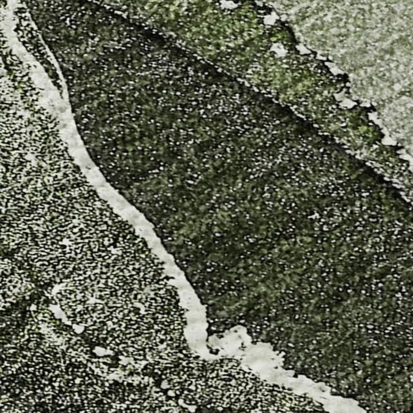 Green And Charcoal Abstract Washable Area Rug With UV Protection Photo 4