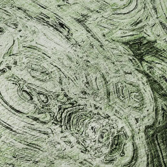 Green And Charcoal Abstract Washable Area Rug With UV Protection Photo 9