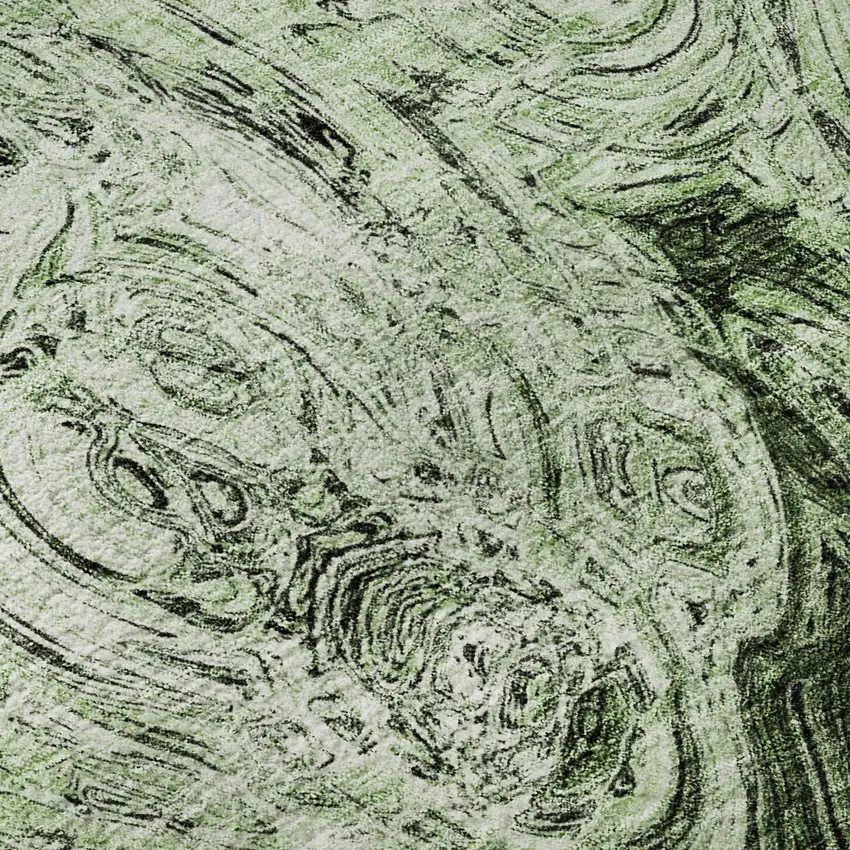 Green And Charcoal Abstract Washable Area Rug With UV Protection Photo 9