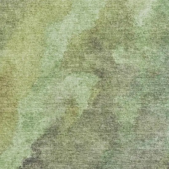 Green And Charcoal Abstract Washable Area Rug With UV Protection Photo 3