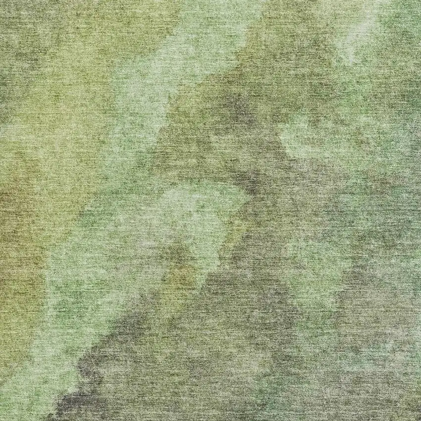 Green And Charcoal Abstract Washable Area Rug With UV Protection Photo 3