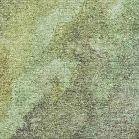 Green And Charcoal Abstract Washable Area Rug With UV Protection Photo 3