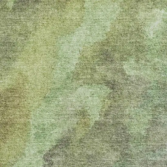 Green And Charcoal Abstract Washable Area Rug With UV Protection Photo 3