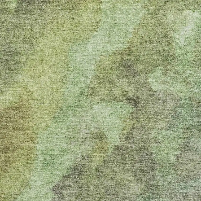 Green And Charcoal Abstract Washable Area Rug With UV Protection Photo 3