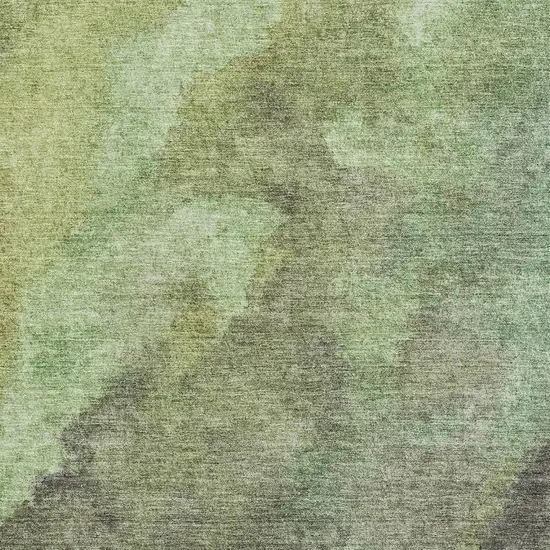Green And Charcoal Abstract Washable Area Rug With UV Protection Photo 3