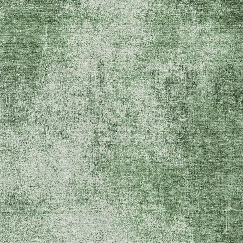 Green And Charcoal Abstract Washable Indoor Outdoor Area Rug Photo 9