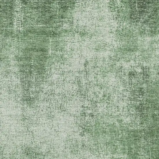 Green And Charcoal Abstract Washable Indoor Outdoor Area Rug Photo 9