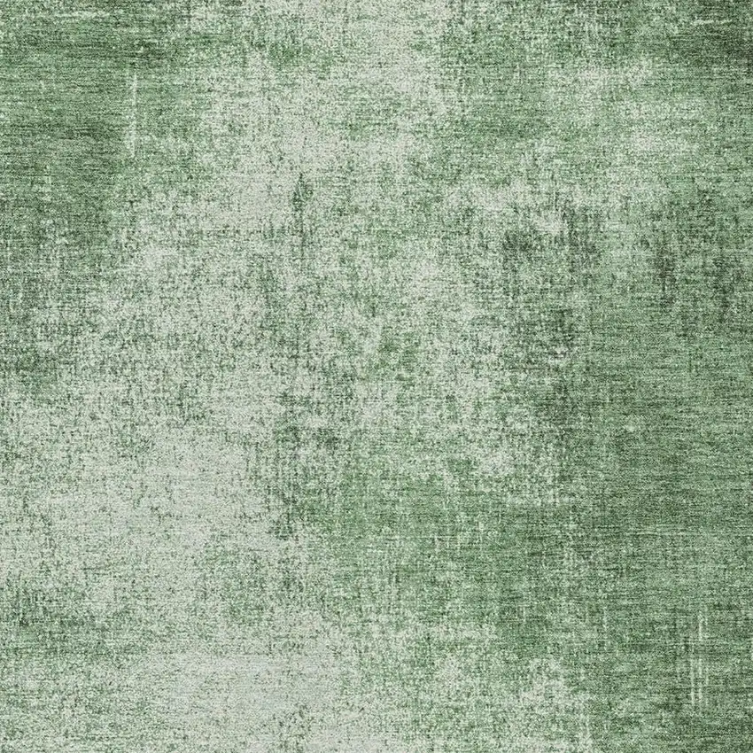 Green And Charcoal Abstract Washable Indoor Outdoor Area Rug Photo 4
