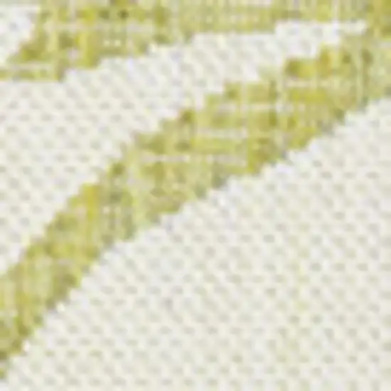 Green And Cream Floral Indoor Outdoor Area Rug Photo 2