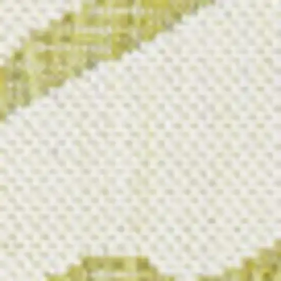 Green And Cream Floral Indoor Outdoor Area Rug Photo 2