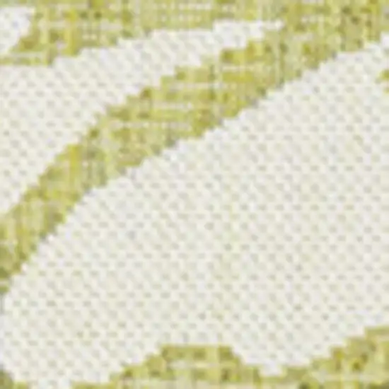 Green And Cream Floral Indoor Outdoor Area Rug Photo 3