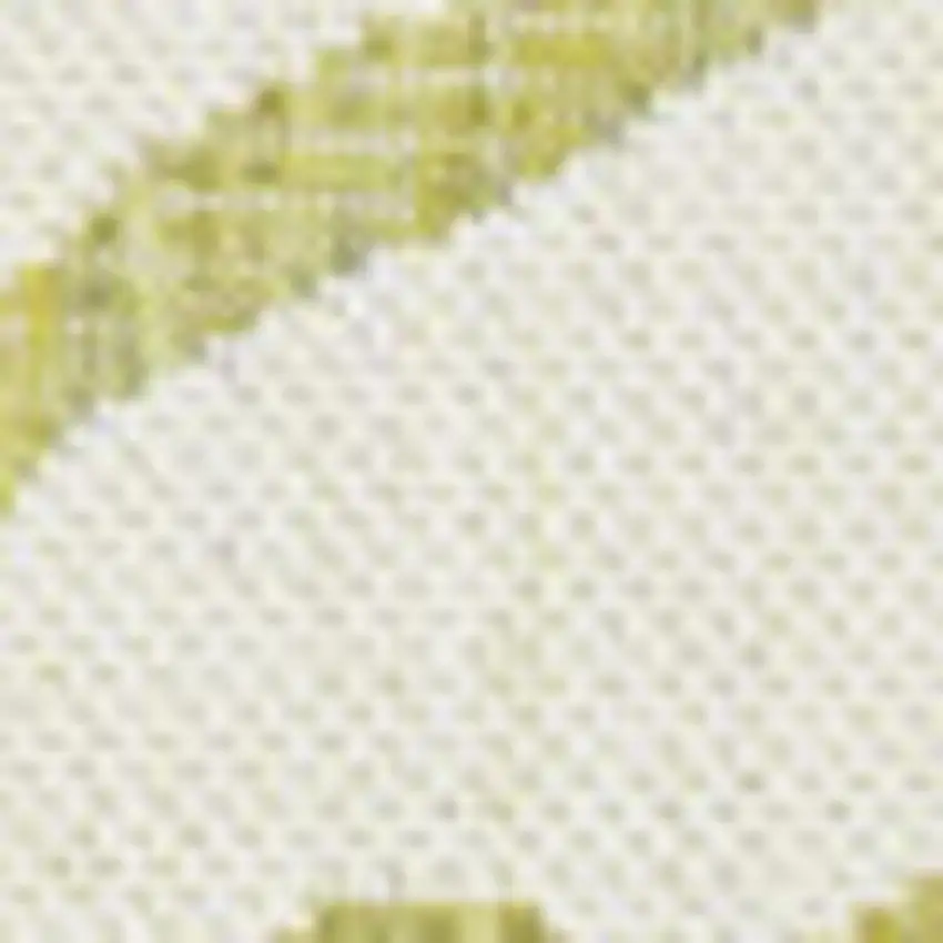 Green And Cream Floral Indoor Outdoor Area Rug Photo 2