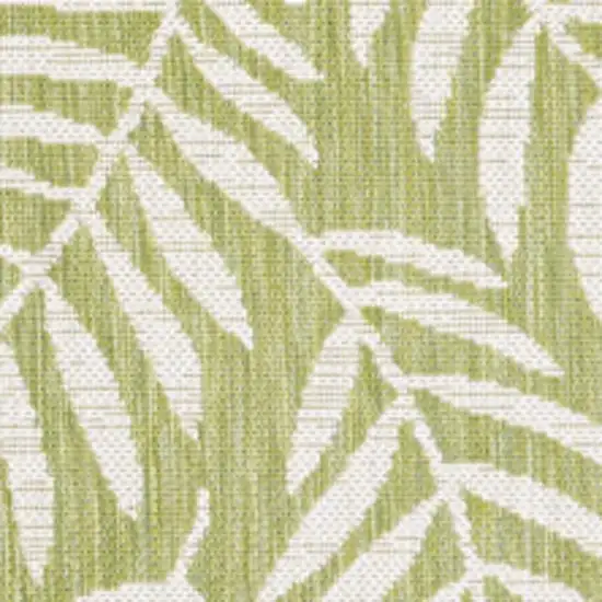 Green And Cream Floral Indoor Outdoor Area Rug Photo 2