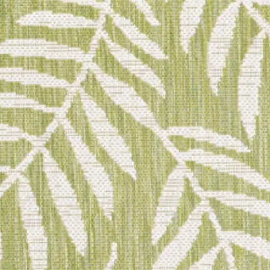 Green And Cream Floral Indoor Outdoor Area Rug Photo 2