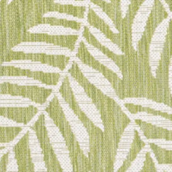 Green And Cream Floral Indoor Outdoor Area Rug Photo 2